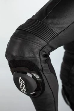 RST Axis Sport Leather Trousers - Black -Motorcycle Clothes And Shoes 102345 rst axis sport ce mens leather jean detail knee hi res