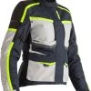 RST Maverick CE Ladies Textile Jacket - Blue/Silver/Fluo Yellow