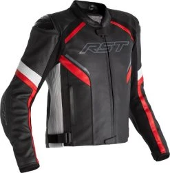 RST Sabre CE Leather Jacket - Black/Red