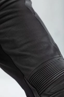 RST Sabre Leather Trousers - Black 13 RST Sabre Leather Trousers - Black -Motorcycle Clothes And Shoes 102533 rst sabre ce mens leather jean detail thighperf hi res
