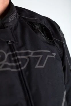 RST Sabre CE Airbag Textile Jacket - Black 13 RST Sabre CE Airbag Textile Jacket - Black -Motorcycle Clothes And Shoes 102555 rst sabre airbag ce mens textile jacket black detail chest