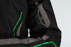 RST S-1 CE Textile Jacket - Black/Grey/Green -Motorcycle Clothes And Shoes 102559 rst s 1 ce mens textile jacket g green detail armadjusters hi res