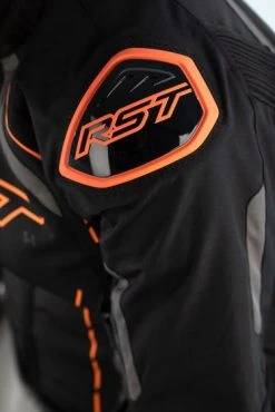RST S-1 CE Textile Jacket - Black/Grey/Orange -Motorcycle Clothes And Shoes 102559 rst s 1 ce mens textile jacket g orange detail shoulder hi res
