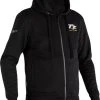 RST IOM TT Kevlar® Zip Through Hoodie - Black -Motorcycle Clothes And Shoes 102730 rst x kevlar zip through ce mens textile hoodie front hi res