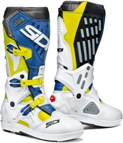 Sidi Atojo SRS Boots - White/Blue/Yellow