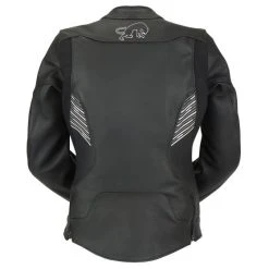 Furygan Alba Ladies Leather Jacket - Black/White -Motorcycle Clothes And Shoes alba jacket blk 3