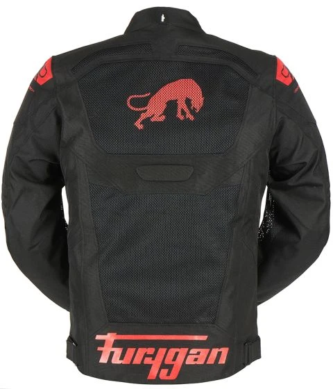 Furygan Atom Vented EVO Textile Jacket - Black/Red 5 Furygan Atom Vented EVO Textile Jacket - Black/Red - Image 3