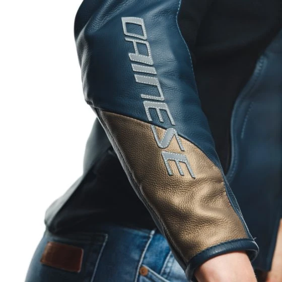 Dainese Rapida Lady Leather Jacket - Black/White/Blue 12 Dainese Rapida Lady Leather Jacket - Black/White/Blue - Image 10