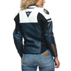 Dainese Rapida Lady Leather Jacket - Black/White/Blue 29 Dainese Rapida Lady Leather Jacket - Black/White/Blue -Motorcycle Clothes And Shoes dainese rapida lady leather jacket black white blue 8