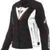 Dainese Veloce D-Dry WP Ladies Textile Jacket - Black/White/Lava Red