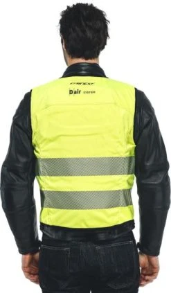 Dainese Smart D-Air Airbag Jacket - Hi-Vis -Motorcycle Clothes And Shoes dainese22m.000051e sn006530 closeup10