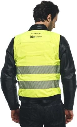 Dainese Smart D-Air Airbag Jacket - Hi-Vis -Motorcycle Clothes And Shoes dainese22m.000051e sn006530 closeup12