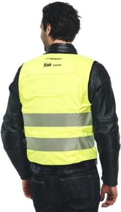 Dainese Smart D-Air Airbag Jacket - Hi-Vis -Motorcycle Clothes And Shoes dainese22m.000051e sn006530 closeup14