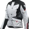 Dainese Tempest 3 D-Dry WP Ladies Textile Jacket - Glacier Grey/Black/Lava Red