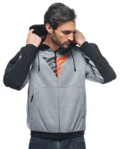 Dainese Daemon-X Hoodie - Grey/Black -Motorcycle Clothes And Shoes dainese daemon x hoodie greyblack 4