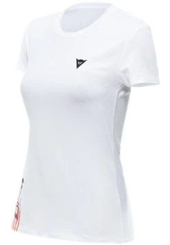 Dainese Ladies Logo T-Shirt - White -Motorcycle Clothes And Shoes dainese ladies logo t shirt white 1