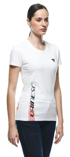 Dainese Ladies Logo T-Shirt - White -Motorcycle Clothes And Shoes dainese ladies logo t shirt white 5