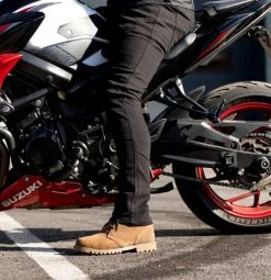 Oxford Original Approved AA Super Stretch Jean - Black -Motorcycle Clothes And Shoes oa super stretch ms slim jean blk 9