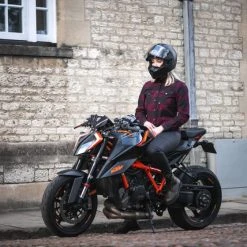 Oxford Kickback 2.0 Ladies Shirt - Red -Motorcycle Clothes And Shoes oxford kickback 2.0 shirt ladies red 8