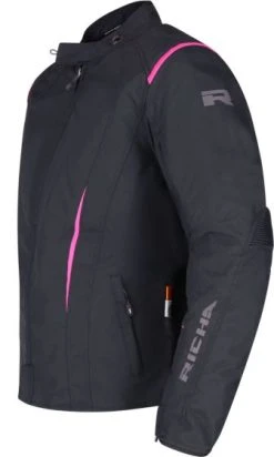 Richa Chloe 2 Ladies Textile Jacket - Black/Pink -Motorcycle Clothes And Shoes richa chloe 2 ladies textile jacket black pink 3