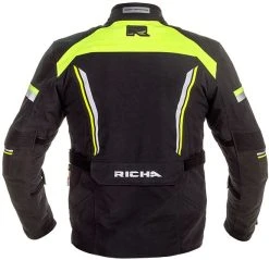 Richa Infinity 2 Pro Textile Jacket - Black/Fluo -Motorcycle Clothes And Shoes richa infinity 2 pro jacket black fluo rear