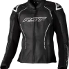 RST S1 CE Ladies Leather Jacket - Black/White -Motorcycle Clothes And Shoes rst s1 ladies leather jacket blackwhite 1