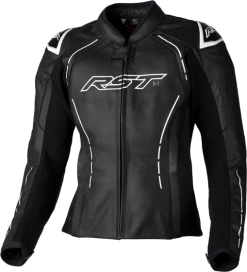 RST S1 CE Ladies Leather Jacket - Black/White