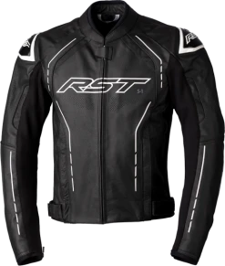RST S1 CE Leather Jacket - Black/White