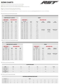 RST Syncro Textile Trousers - Black -Motorcycle Clothes And Shoes rst sizing chart1 6 11