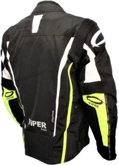 Viper Axis 2.0 CE Jacket - Black/Hi Viz Yellow -Motorcycle Clothes And Shoes viper axis 2.0 textile jacket black fluo f